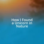 How I Found a Unicorn in Nature