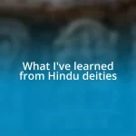 What I’ve learned from Hindu deities